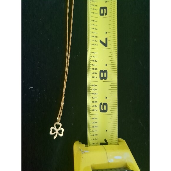 Vintage Krementz 14 Carat Gold Overlay Twist Chain Shamrock 18in NIB - Picture 5 of 8